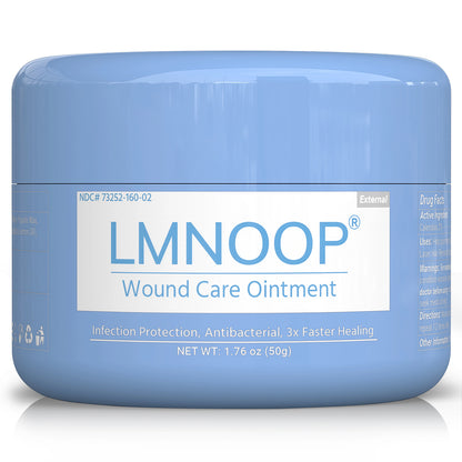 LMNOOP® Wound Healing Ointment, for Chronic Wound, Bedsore, Skin Ulcers, Cellulitis, Burns, Sores, Surgical Wound, Infected Wound, Cuts, Blisters, Pain Relief, Anti-Infection, Anti-inflammatory Cream (50g)