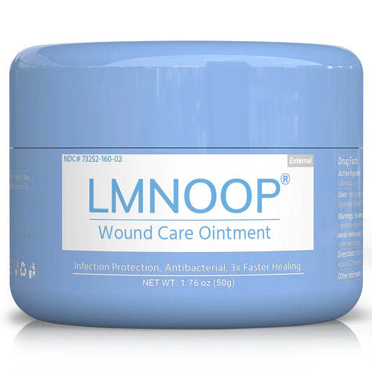 LMNOOP® Wound Healing Ointment, for Chronic Wound, Bedsore, Skin Ulcers, Cellulitis, Burns, Sores, Surgical Wound, Infected Wound, Cuts, Blisters, Pain Relief, Anti-Infection, Anti-inflammatory Cream (50g)