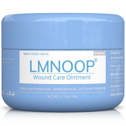LMNOOP® Wound Care Cream for Infection Ulcers Sores Cuts Scrapes Burns Bites Surgical Open & Deep Wounds and Various Wounds, First Aid Skin Repair Ointment for Hard to Heal Wounds on Back Leg Buttock (30g)