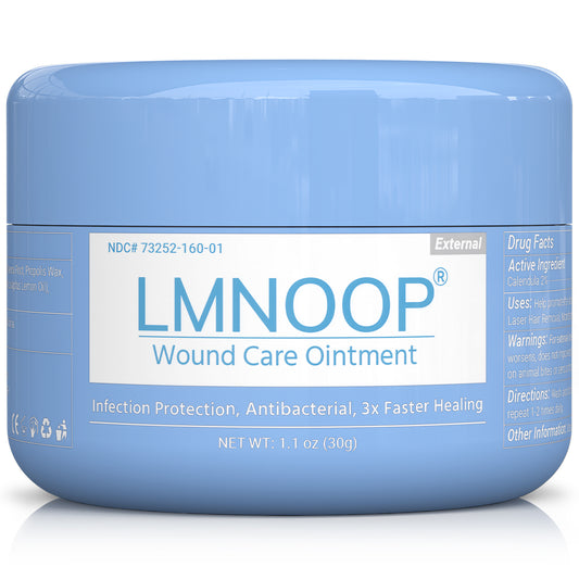 LMNOOP® Wound Care Cream for Infection Ulcers Sores Cuts Scrapes Burns Bites Surgical Open & Deep Wounds and Various Wounds, First Aid Skin Repair Ointment for Hard to Heal Wounds on Back Leg Buttock (30g)