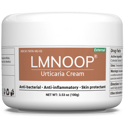 Urticaria Cream for Hives Relief - Fast Acting Anti Itch Treatment with All Natural Herbal Formula for Skin Allergic Rashes, Redness, Swelling 3.53 oz