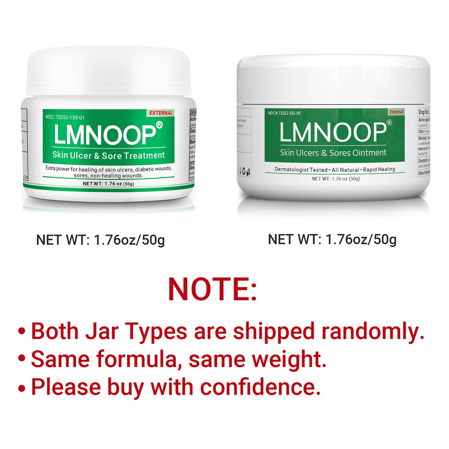 LMNOOP® Skin Ulcer Healing Ointment, for Foot & Leg Ulcers, Sores, Varicose Ulcers, Stasis Ulcers, Bedsores, Cuts, Burns, Skin Infections, Natural Ingredients Deep Wound Healing Ointment