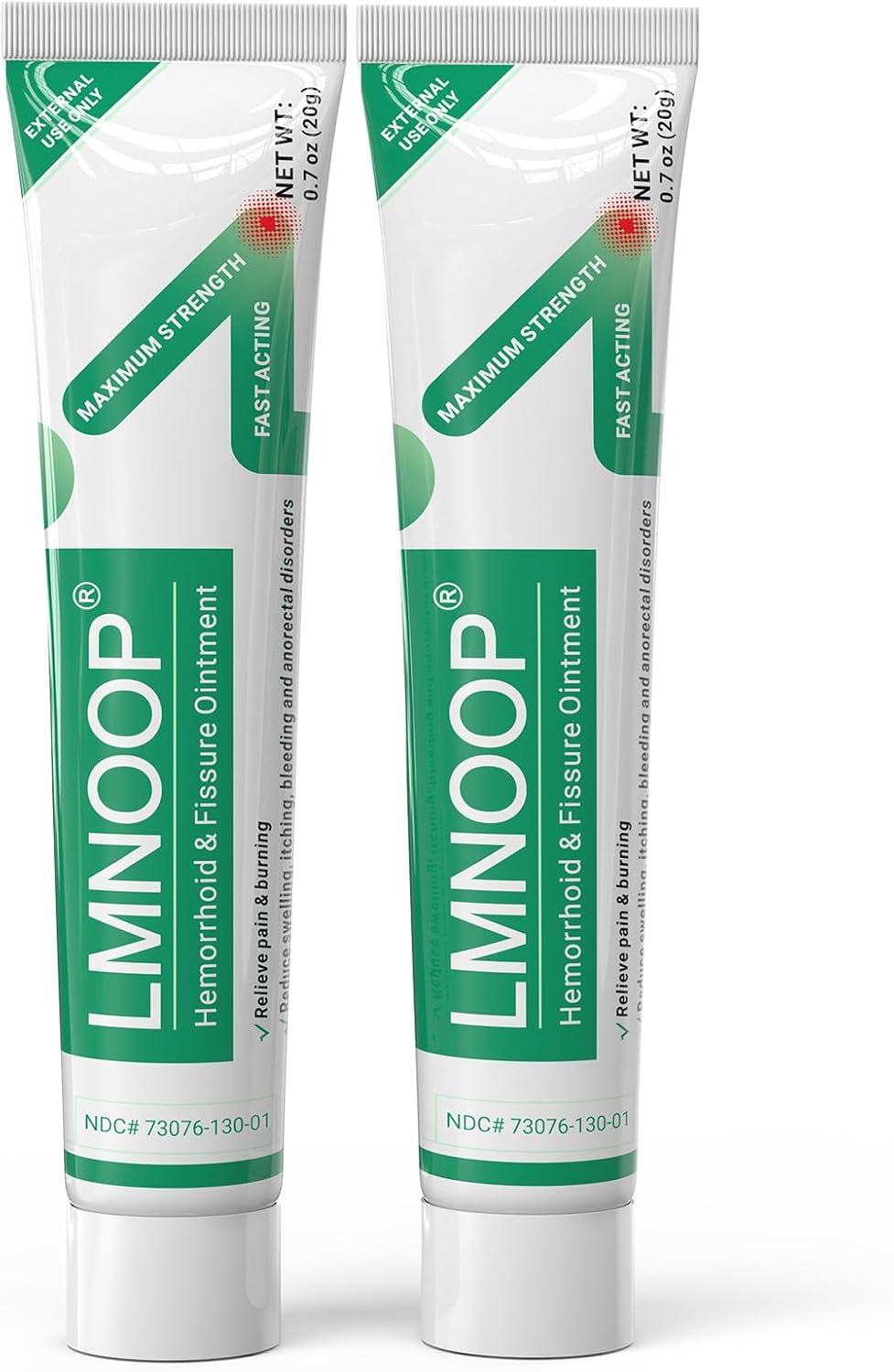 LMNOOP® Hemorrhoid Treatment Ointment, Maximum Strength Treatment & Fast Relief for Pain, Itching, Burning, Swelling, Fissure, Bleeding, Discomfort, Long-Lasting Internal & External Hemorrhoid Cream