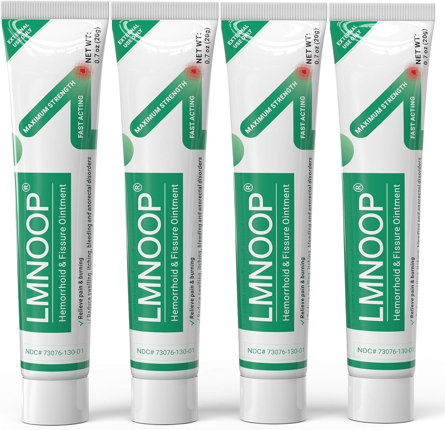 LMNOOP® Hemorrhoid Treatment Ointment, Maximum Strength Treatment & Fast Relief for Pain, Itching, Burning, Swelling, Fissure, Bleeding, Discomfort, Long-Lasting Internal & External Hemorrhoid Cream