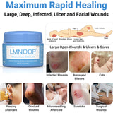 LMNOOP® Wound Healing Ointment, for Chronic Wound, Bedsore, Skin Ulcers, Cellulitis, Burns, Sores, Surgical Wound, Infected Wound, Cuts, Blisters, Pain Relief, Anti-Infection, Anti-inflammatory Cream