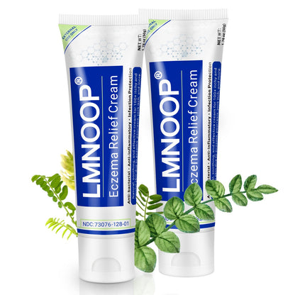 LMNOOP® Eczema Cream, Maximum Strength Treatment Ointment for Dermatitis, Rash, Psoriasis, Urticaria, Tinea Pedis, Fungal Infection, Anti-Itch, Relief for Sensitive & Irritated Skin, 1.76oz 2PCS