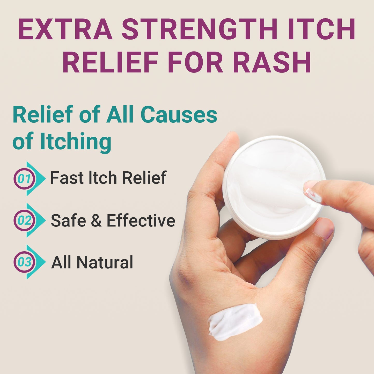 Anti Itch Cream, Extra Strength Itch Relief for Rash, Eczema, Poison Ivy, Psoriasis, Dermatitis, Seasonal Changes, Long Lasting Relief for Dry Itchy Skin, 3.53 OZ