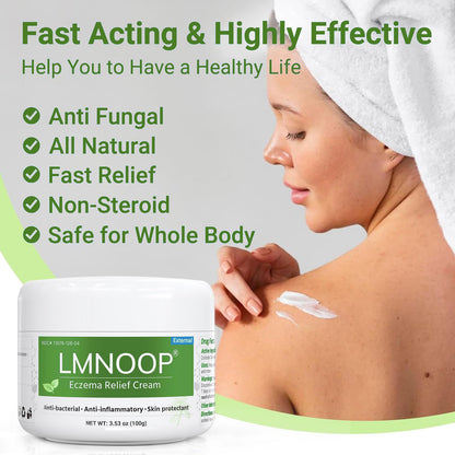 Eczema Cream for Dry, Itchy, Irritated, and Eczema Prone Skin, Maximum Strength Treatment Ointment for Rash, Psoriasis, Dermatitis (Contains Menthol) 3.53oz