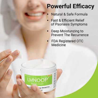 Psoriasis Cream, Maximum Strength Treatment Moisturizing Cream for Psoriasis, Dermatitis, Rash, Anti-Itch, Redness, Flaking, Scaling, Fast Acting Relief for Irritated, Dry Skin 3.53oz