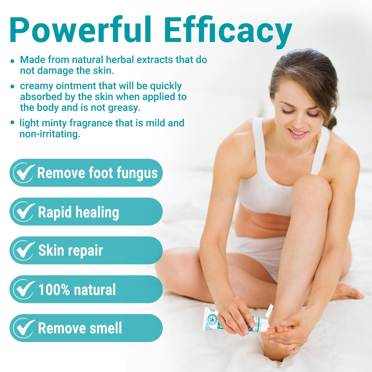 Athletes Foot Treatment Cream, Maximum Strength for Athlete's Foot (Tinea Pedis), Itching, Blister, Burning, Cracking, Scaling, Beriberi,Natural Herbs Antifungal Foot Cream (2-Pack)