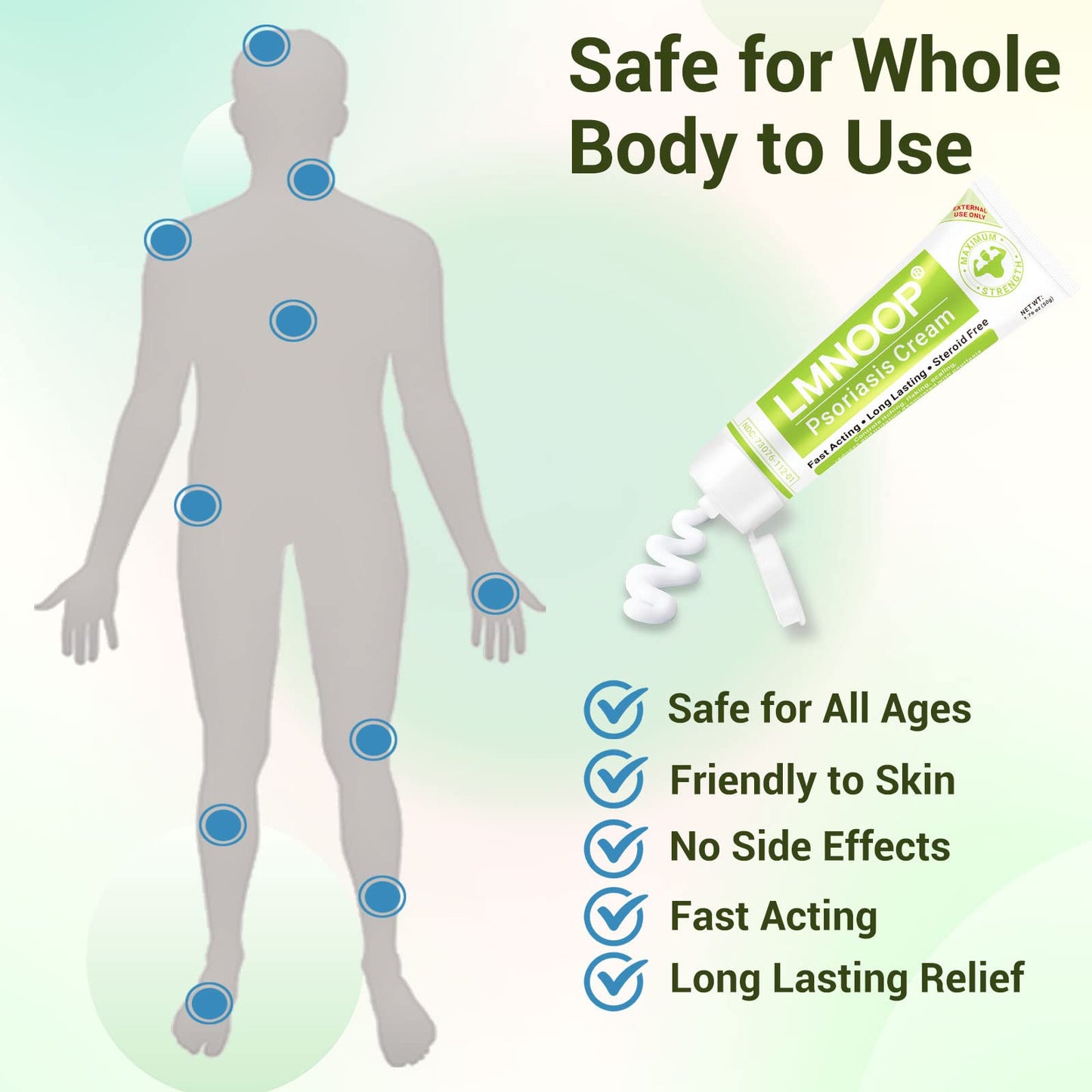 Psoriasis Cream, Maximum Strength Treatment Moisturizing Cream for Psoriasis, Dermatitis, Rash, Anti-Itch, Redness, Flaking, Scaling, Fast Acting Relief for Irritated, Dry Skin 3.53oz