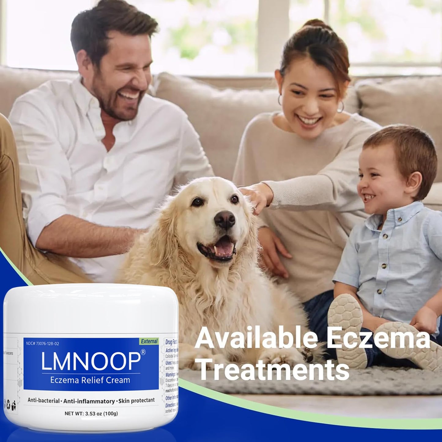 Eczema Cream for Dry, Itchy, Irritated, and Eczema Prone Skin, Maximum Strength Treatment Ointment for Rash, Psoriasis, Dermatitis 3.53oz