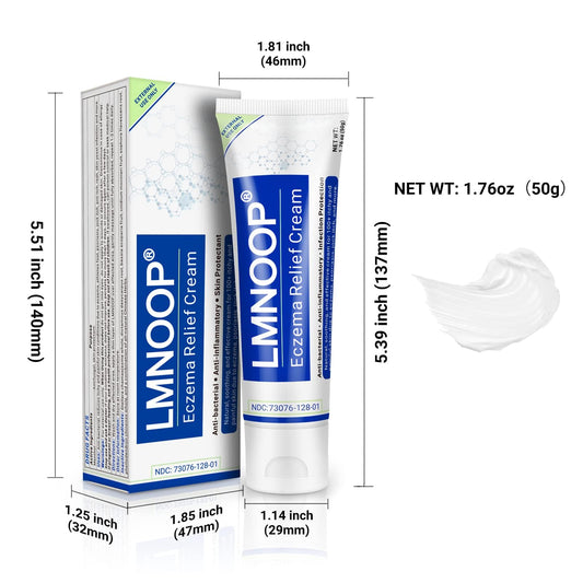 Eczema Cream, Maximum Strength Treatment Ointment for Rash, Psoriasis, Dermatitis, Urticaria, Jock Itch, Fungal Infection, Anti-Itch, Relief for Sensitive, Irritated Skin 1.76oz