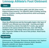 LMNOOP® Athletes Foot Treatment Cream, Maximum Strength for Athlete's Foot (Tinea Pedis), Itching, Blister, Burning, Cracking, Scaling, Beriberi,Natural Herbs Antifungal Foot Cream
