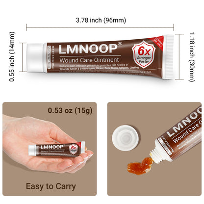 LMNOOP® Wound Care Cream, Skin Healing & Repair Ointment for Infection Ulcers Cuts Scrapes Burns Bites Surgical and Various Wounds, Pressure Treatment Products & Bed Sore Cream