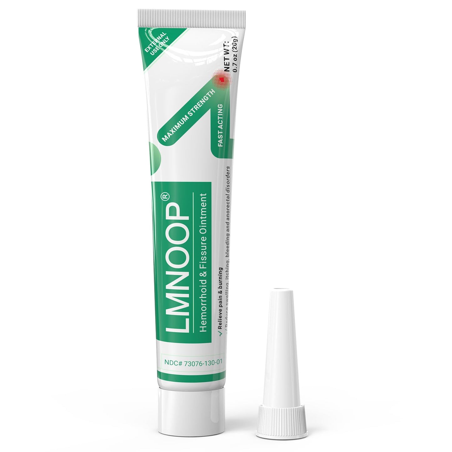 LMNOOP® Hemorrhoid Treatment Ointment, Maximum Strength Treatment & Fast Relief for Pain, Itching, Burning, Swelling, Fissure, Bleeding, Discomfort, Long-Lasting Internal & External Hemorrhoid Cream